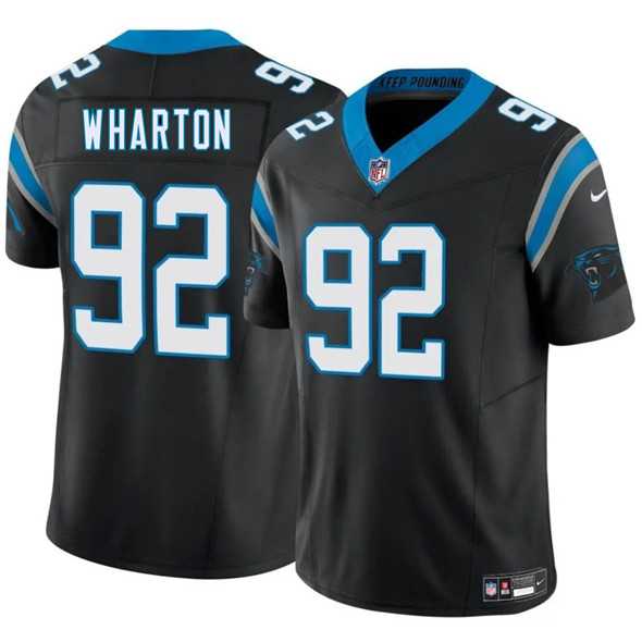 Men & Women & Youth Carolina Panthers #92 Tershawn Wharton Black 2025 F.U.S.E. Vapor Limited Stitched Jersey,We sell and wholesale Men & Women & Youth Carolina Panthers #92 Tershawn Wharton Black 2025 F.U.S.E. Vapor Limited Stitched Jersey on line form chian!